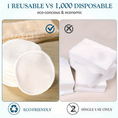 Eco Friendly Reusable Makeup Remover Pads with Washable Bag