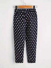 Toddler Girls Polka Dot Elastic Waist Casual Pants