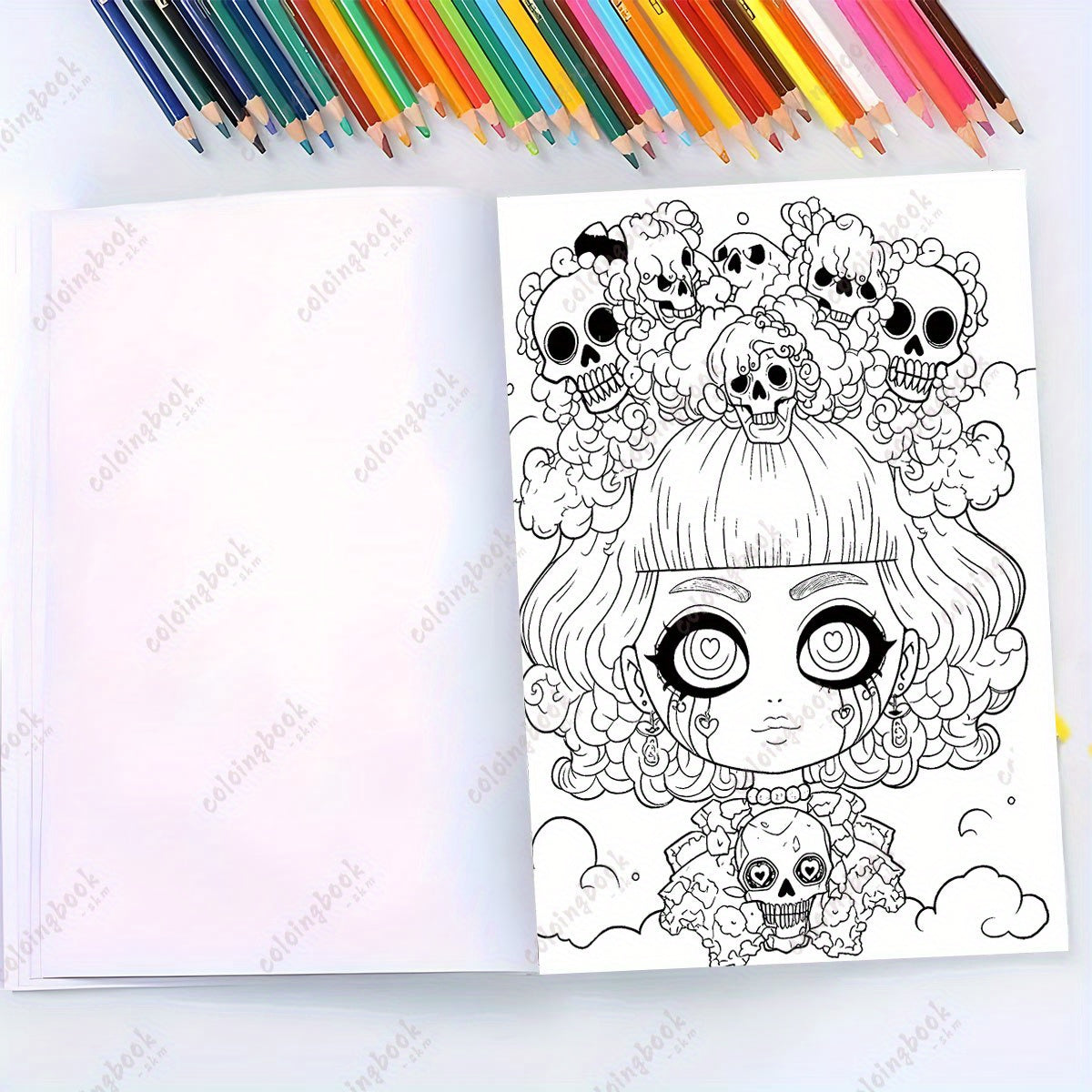 Deluxe Creepy Dolls Coloring Book for Adults - Gothic Cover - Halloween