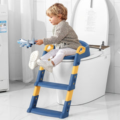 Kids Foldable Toilet Seat with Ladder for Potty Training