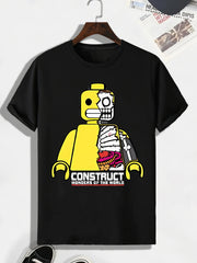 Men's Toy Print Novel T shirt Active Slightly Stretch Tee