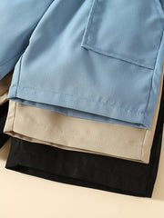 3PCS KNOW Pattern Boys Quick Drying Shorts for Summer
