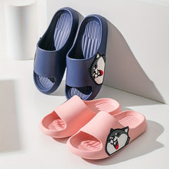 Men's Cartoon Slip On Slides Quick Dry Indoor House Slippers