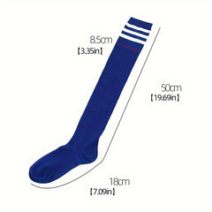 1pair Striped Over The Knee Long Socks Dance Socks