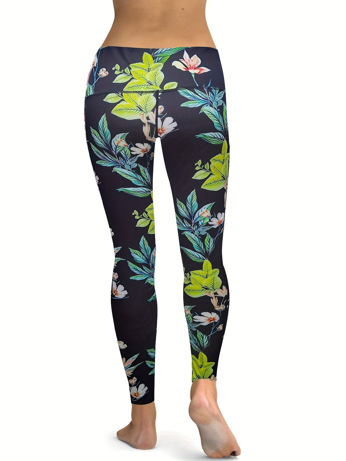 Floral Print Stretch Fitness Leggings