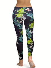 Floral Print Stretch Fitness Leggings