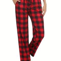 Drawstring Pajama Bottoms Wide Leg Pants Women's Loungewear