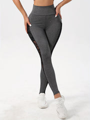 Mesh Stitching Yoga Pants High Stretch Sports Leggings