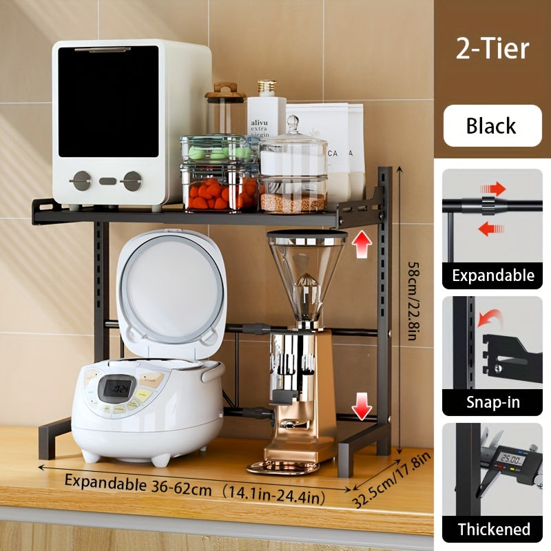 Adjustable Kitchen Rack Microwave Storage Space Saver Organizer
