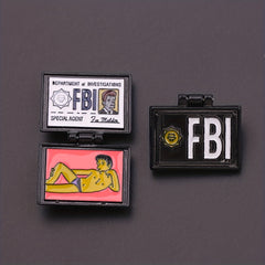 Work Permit Brooch for Girls - Foldable Comedy Pin