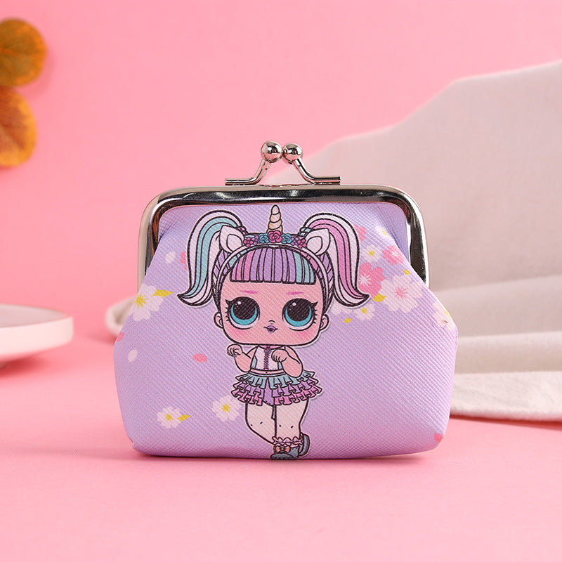 Girls Cartoon Print Coin Purse Mini Wallet Card Holder