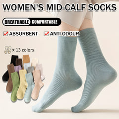 Men Women Crew Socks Breathable Soft Running Hiking Socks