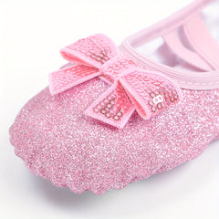 Girls Split Sole Sequin Ballet Shoes Soft Dancing Shoes