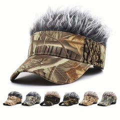Camouflage Sunshade Visor Empty Top Hat for Men Women