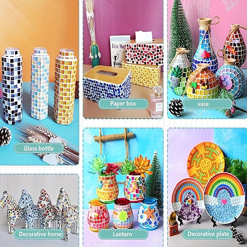 500g Mixed Irregular Crystal Mosaic Tiles DIY Craft Kid's Home Decor