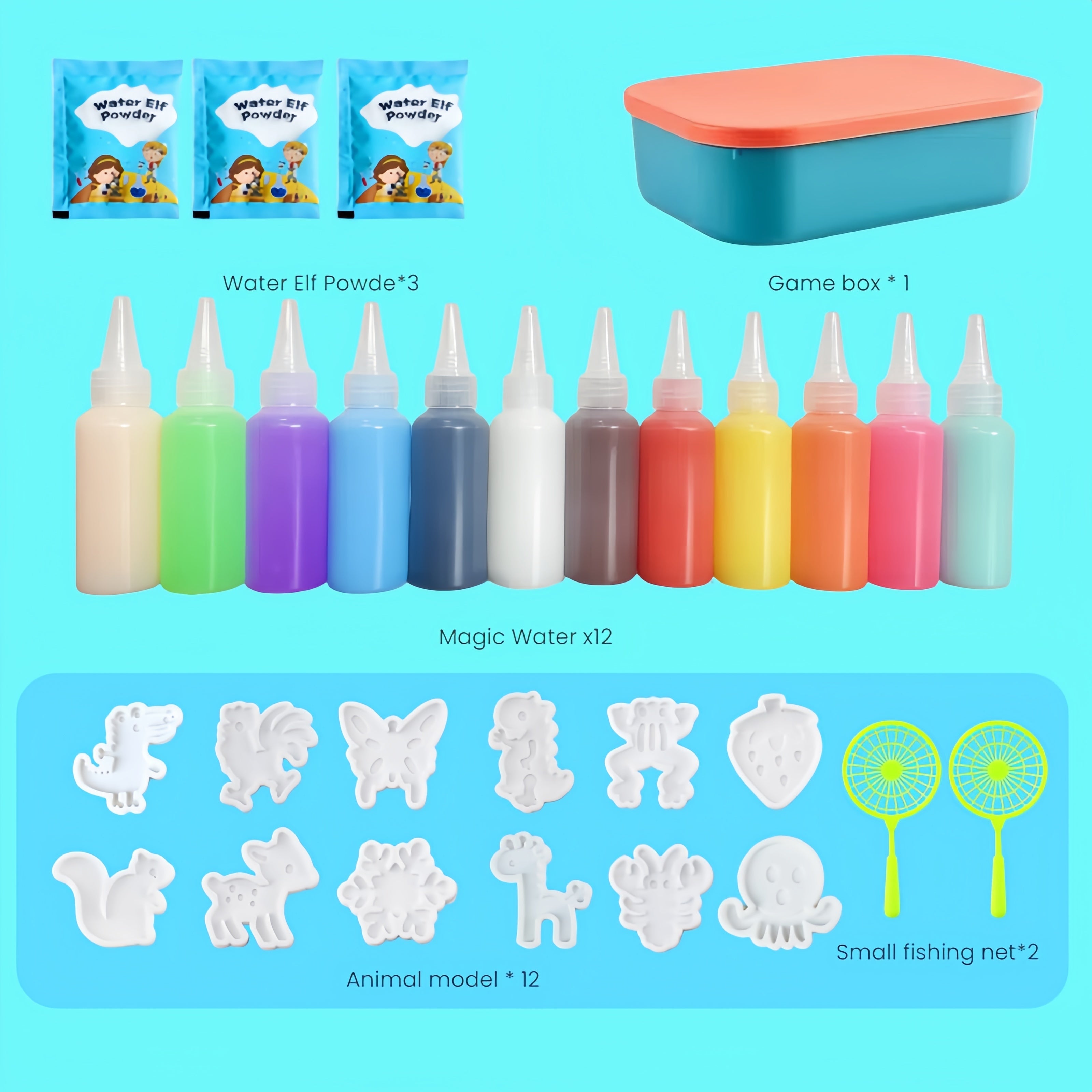 Magic Water Jelly DIY Fishing Kit Craft Mysterious Ocean Net Toy