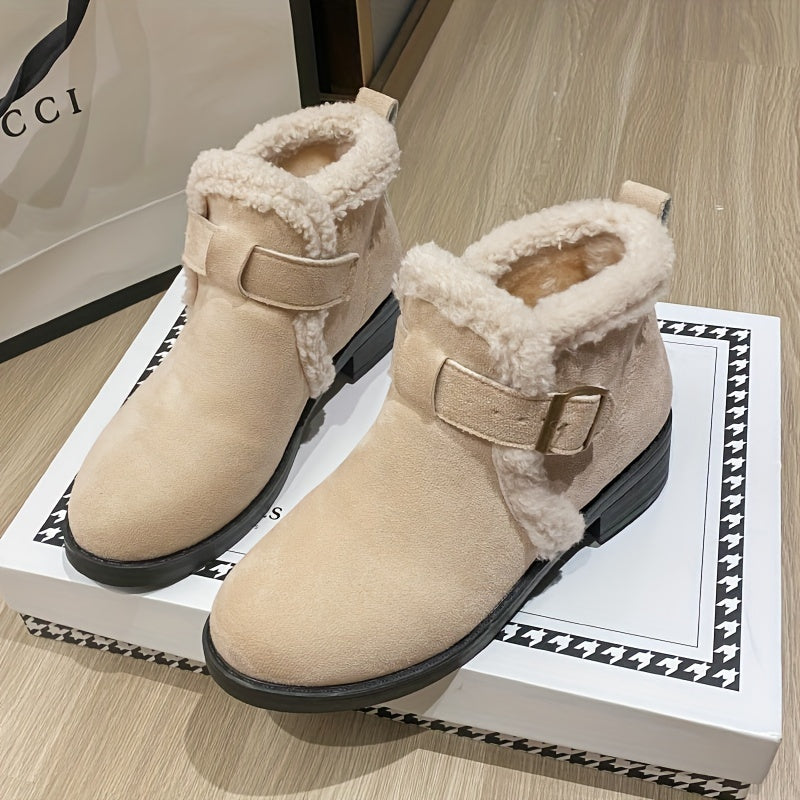 Women's Plush Lined Thermal Furry Snow Boots