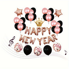 Happy New Year Foil Balloon Set - Party Decoration