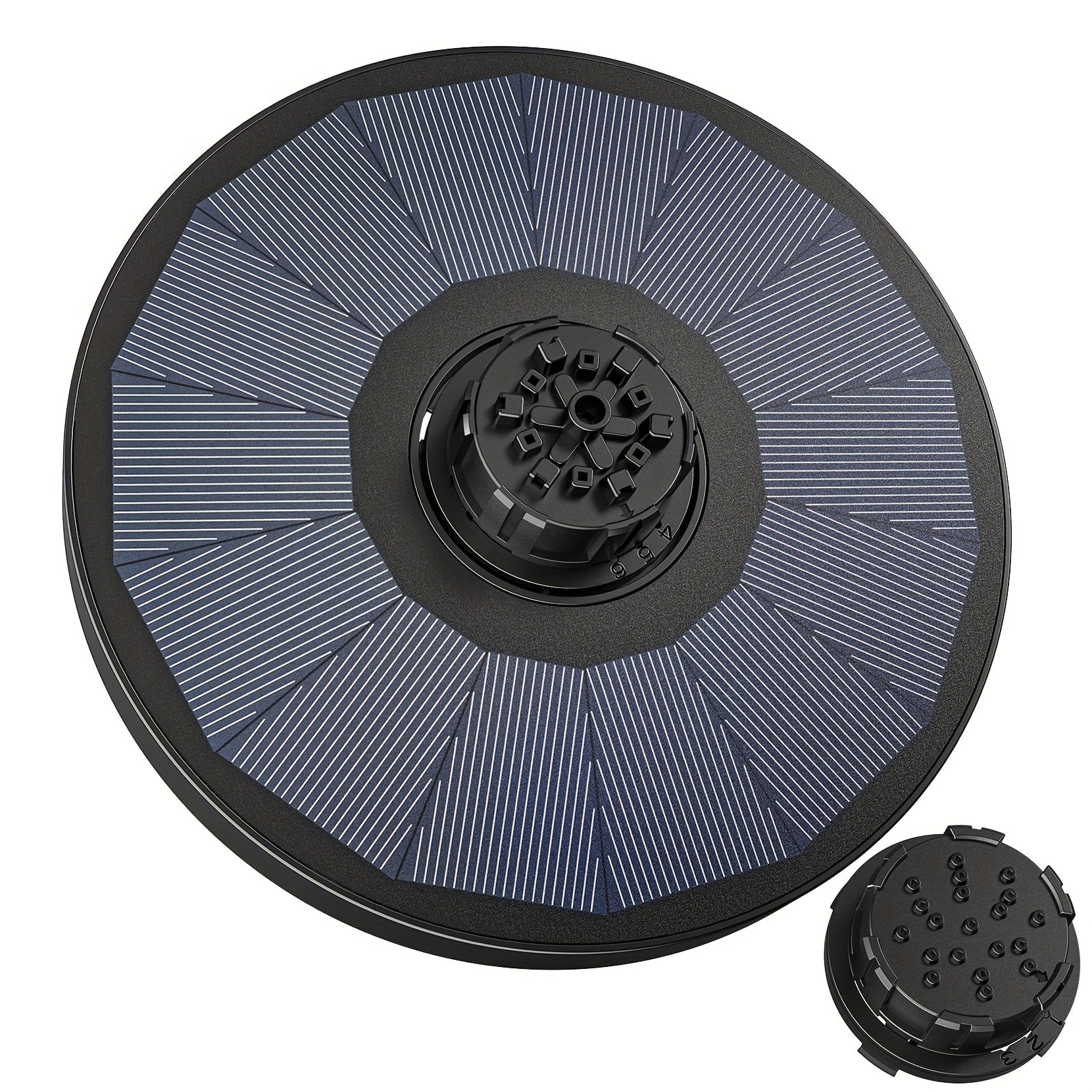Solar Fountain 4 in 1 Nozzle 2 2W Solar Powered Pump 7 Water Styles