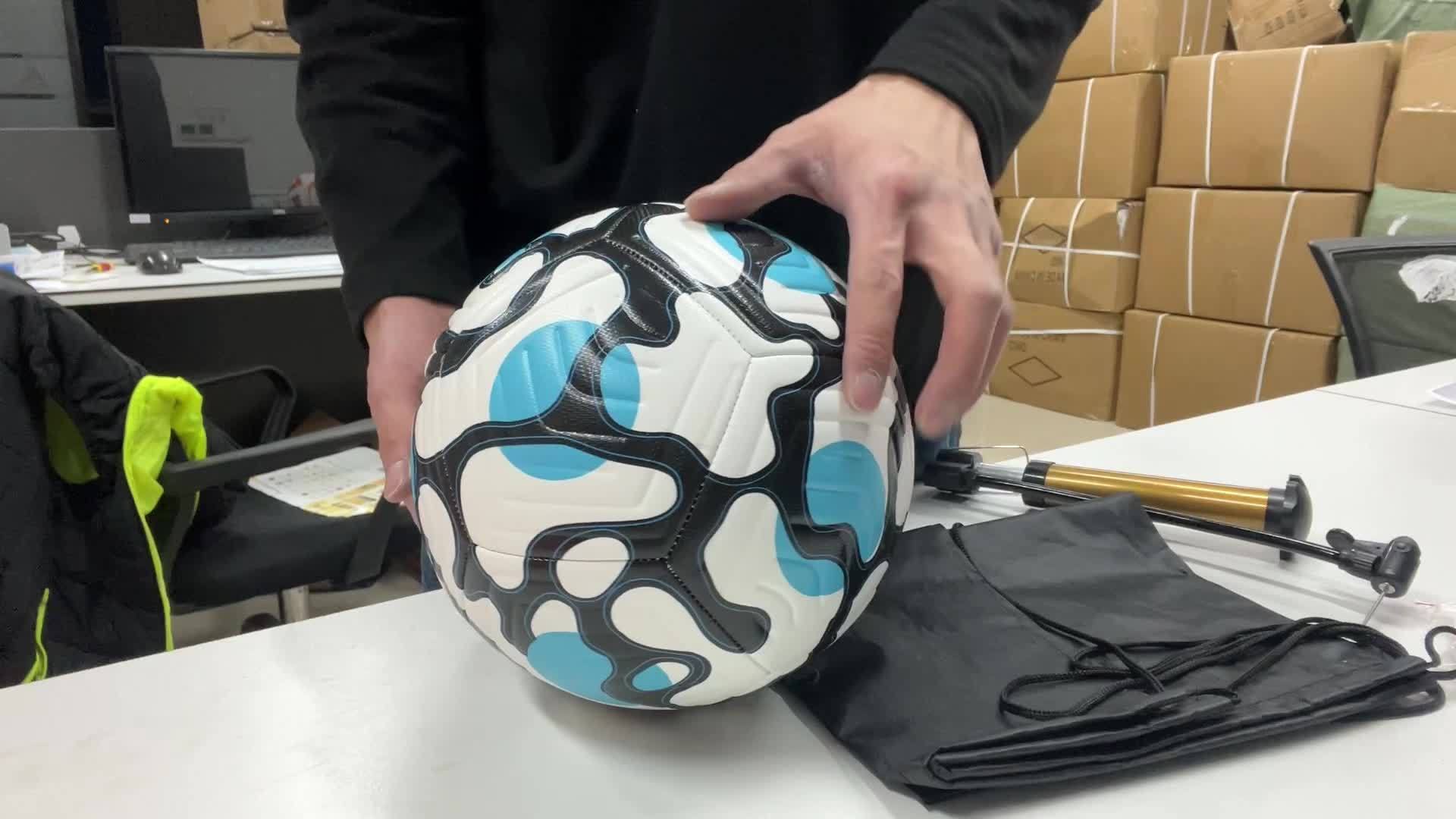 Classic PU Official Size 5 Soccer Ball With Pump, Standard No 5 Football