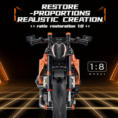 Educational Assembly DIY Technology Building Bricks Motorcycle Model