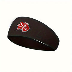 Men's Sports Headband Breathable Mesh Red Logo Running Yoga Fitness Workouts