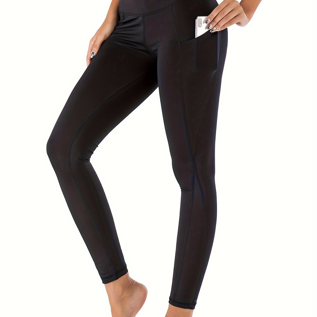 Women's High Waisted Leggings with Pockets Tummy Control