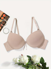 Comfy Solid T Shirt Bra Push Up Women's Lingerie