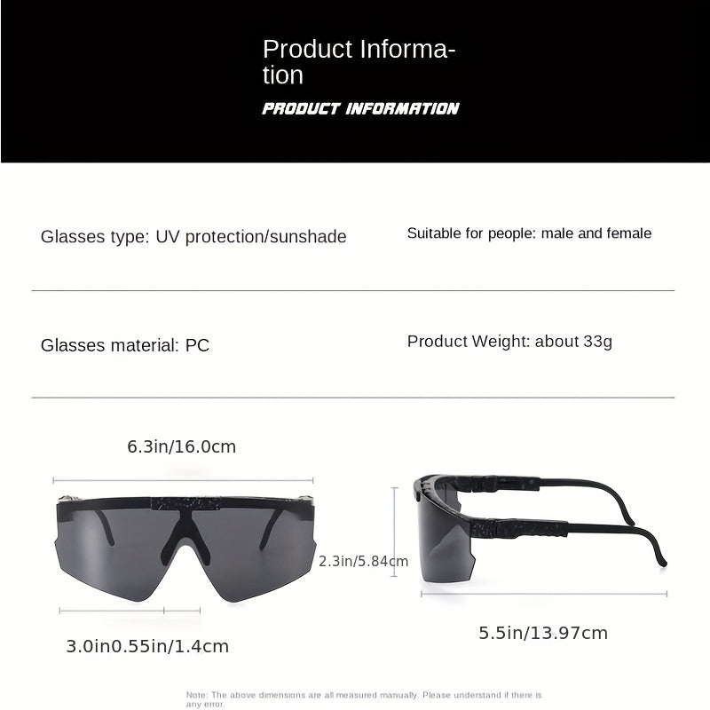 Men's Sports Colorful Lens Sunglasses Cycling Hiking Adjustable Temple