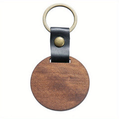 Boys' Creative Wooden Leather Bag Pendant DIY Fun Style
