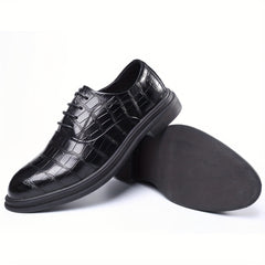 Men's Textured Oxford Shoes Lace up Front Dress Shoes For Men Business Formal