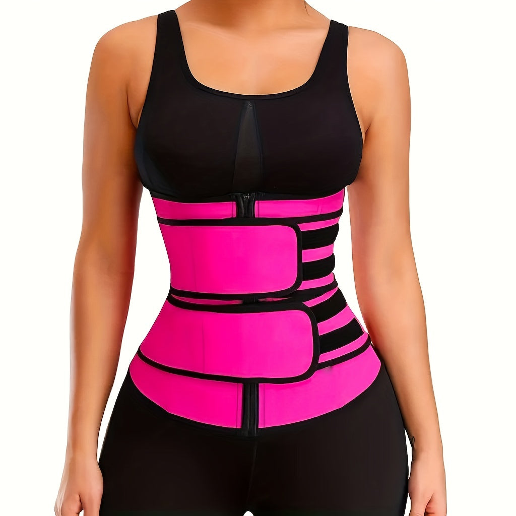 Zipper Waist Trainer Tummy Control Girdle Belt