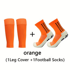 2pcs Men's Non slip Thickened Mid calf Football Socks