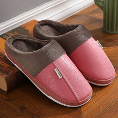 Women's Plush Indoor Slippers Waterproof Non Slip Home Slides