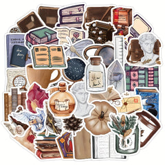 60pcs Retro Waterproof Stickers Journaling Scrapbooking Water Bottles Laptops