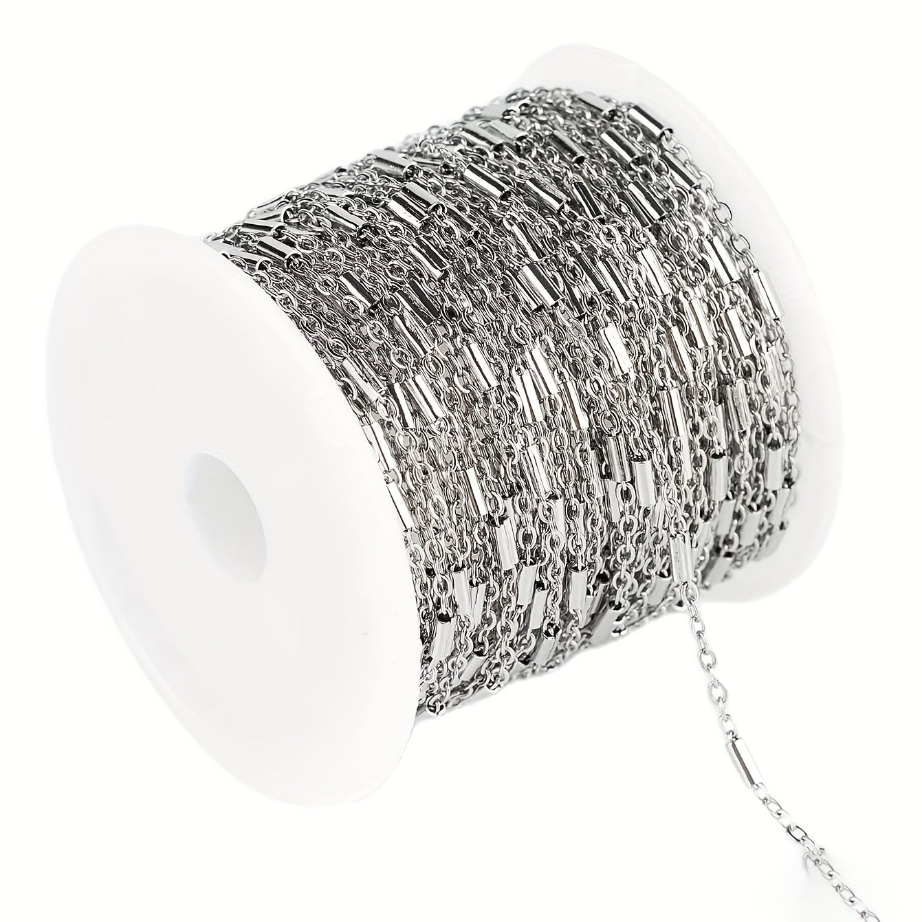 3M Stainless Steel Clip Tube Chain Necklace Extender Chain for DIY Jewelry