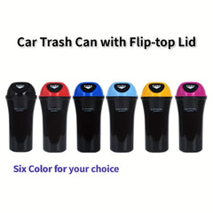 Car Trash Can With Flip Lid Car Garbage Cup