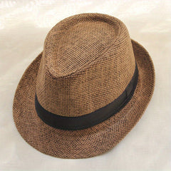 Cuffed Straw Hat Outdoor Sunshade Casual Top Hat