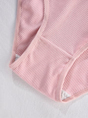 3pcs Contrast Mesh Briefs Soft & Comfy Stretchy Intimates Panties