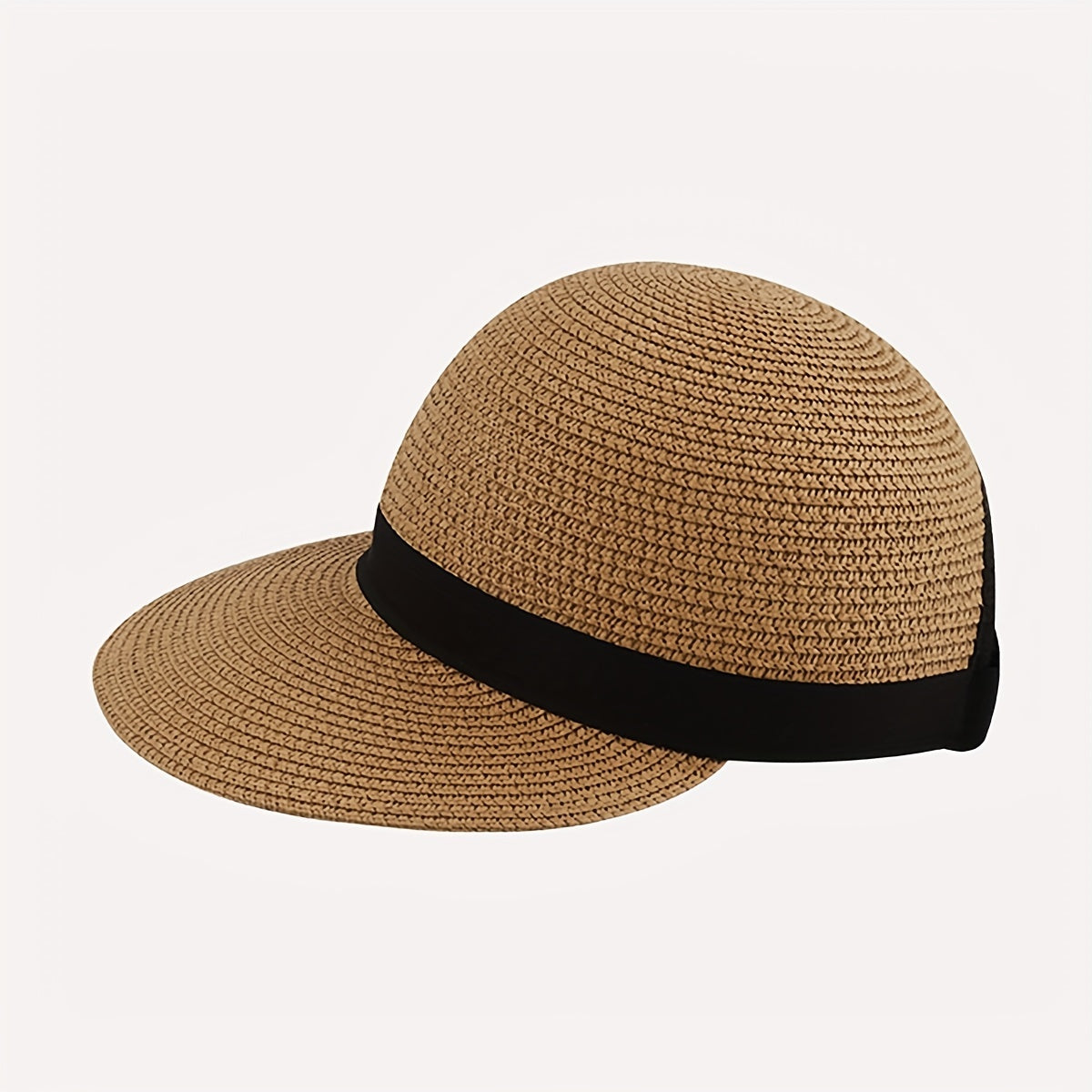 Men's Straw Woven Peaked Cap Equestrian Hat