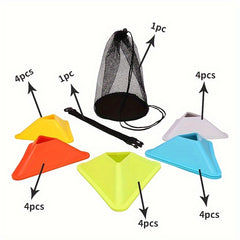 40pcs Triangle Disc Cone Football Training Equipment