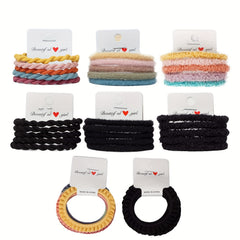 40pcs Sweet Hair Tie Braided Hair Ring Ruffles Hair Ring Soft Bracelet
