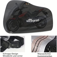 Heavy Duty 210D Waterproof Motorcycle Cover with Safety Cloth Lock Holes