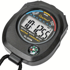 Digital Sports Stopwatch Chronograph LCD Timer Waterproof Alarm Watch