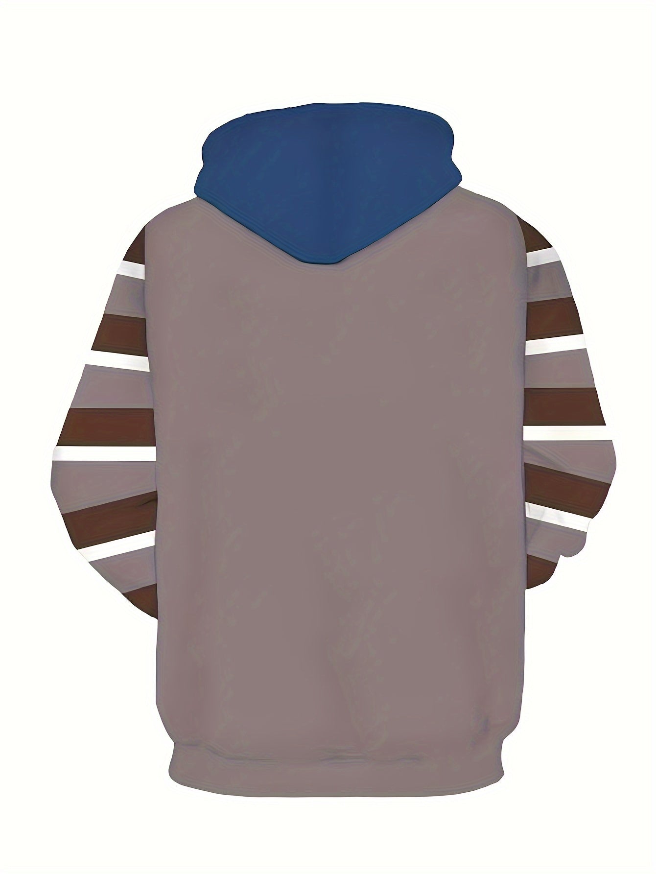 Stripe Long Sleeve Hoodie With Kangaroo Pocket for Men