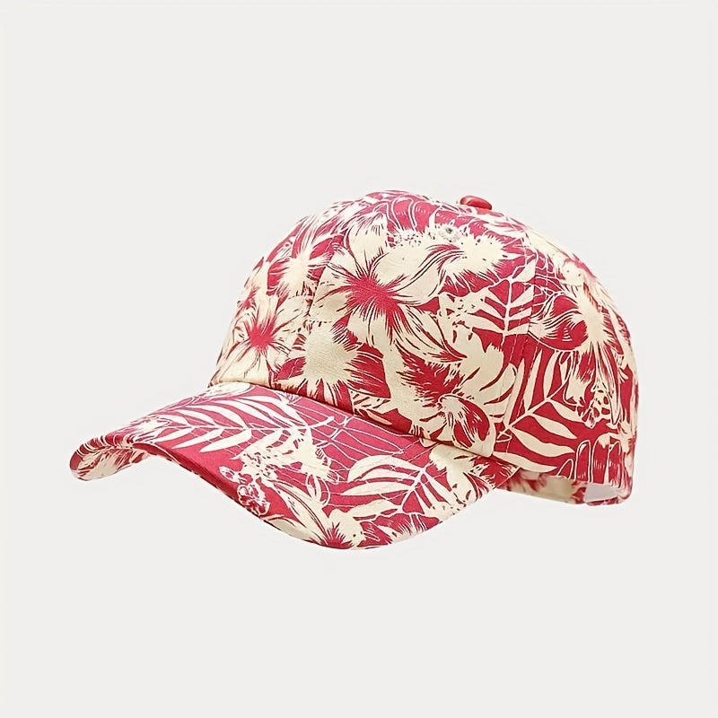 Tropical Leaves Curved Eaves Baseball Cap for Men and Women