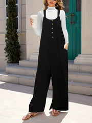Casual Knit Top & Wide Leg Jumpsuit Women's Outfit