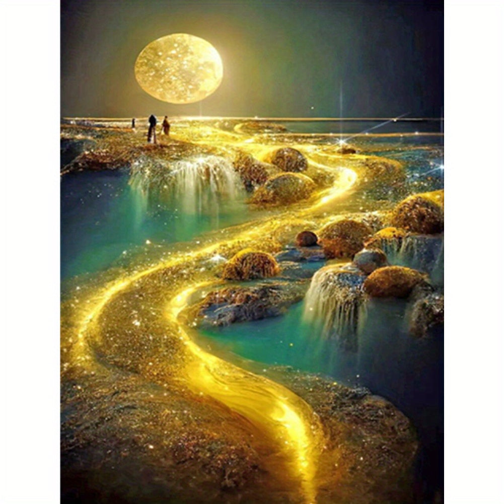 Landscape Rhinestone Painting Kit - 5D DIY Full Round Art Set