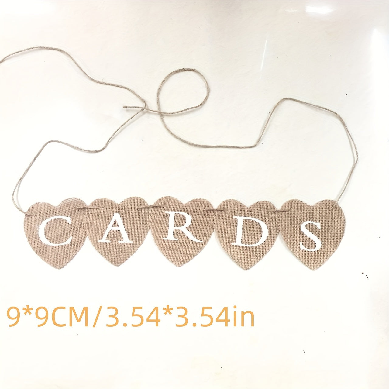 Love CARDS Linen Pennant Party Pull Flag Wedding Bunting Decoration