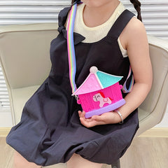 Kids Silicone Coin Purse House Shape Shoulder Bag